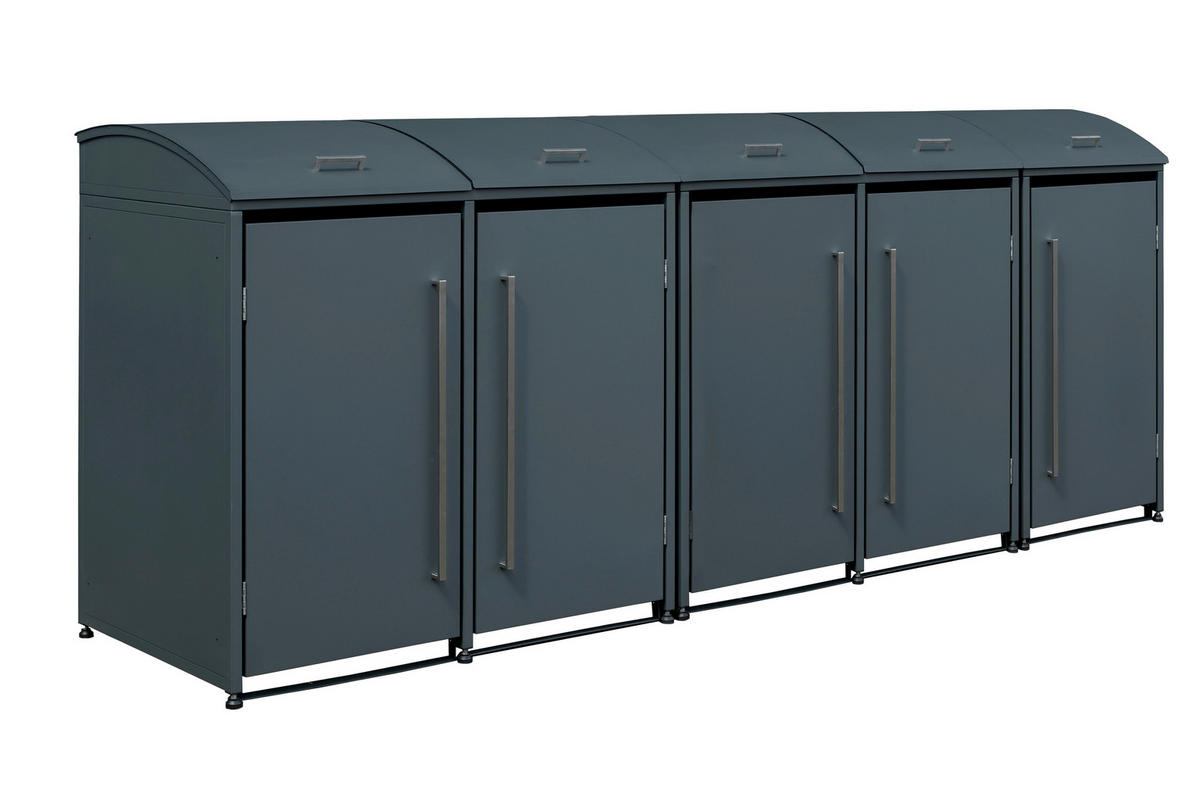 Westmann Mülltonnenbox Moderna anthrazit B/H/L: ca. 350x135x83 cm Moderna - anthrazit (83,00/350,00/135,00cm) - Westmann