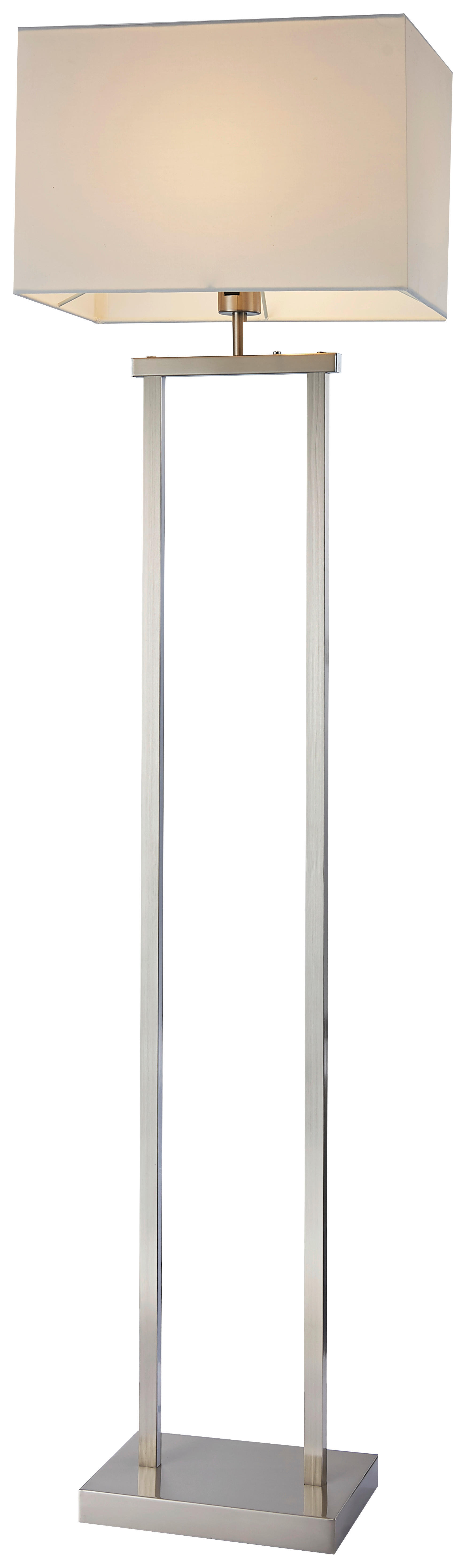 GLOBO Stehleuchte SYDNEY 40470201X nickel Textil Metall B/H/L: ca. 40x153x27 cm 3 Brennstellen SYDNEY - nickel (27,00/40,00/153,00cm) - GLOBO
