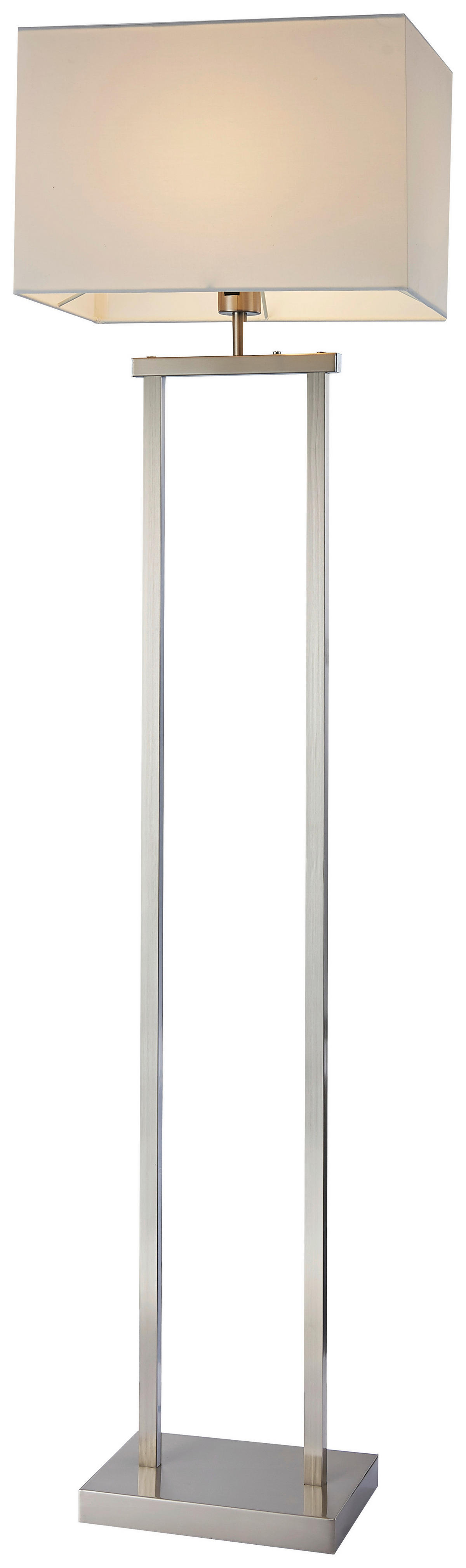 GLOBO Stehleuchte SYDNEY 40470201X nickel Textil Metall B/H/L: ca. 40x153x27 cm 3 Brennstellen SYDNEY - nickel (27,00/40,00/153,00cm) - GLOBO
