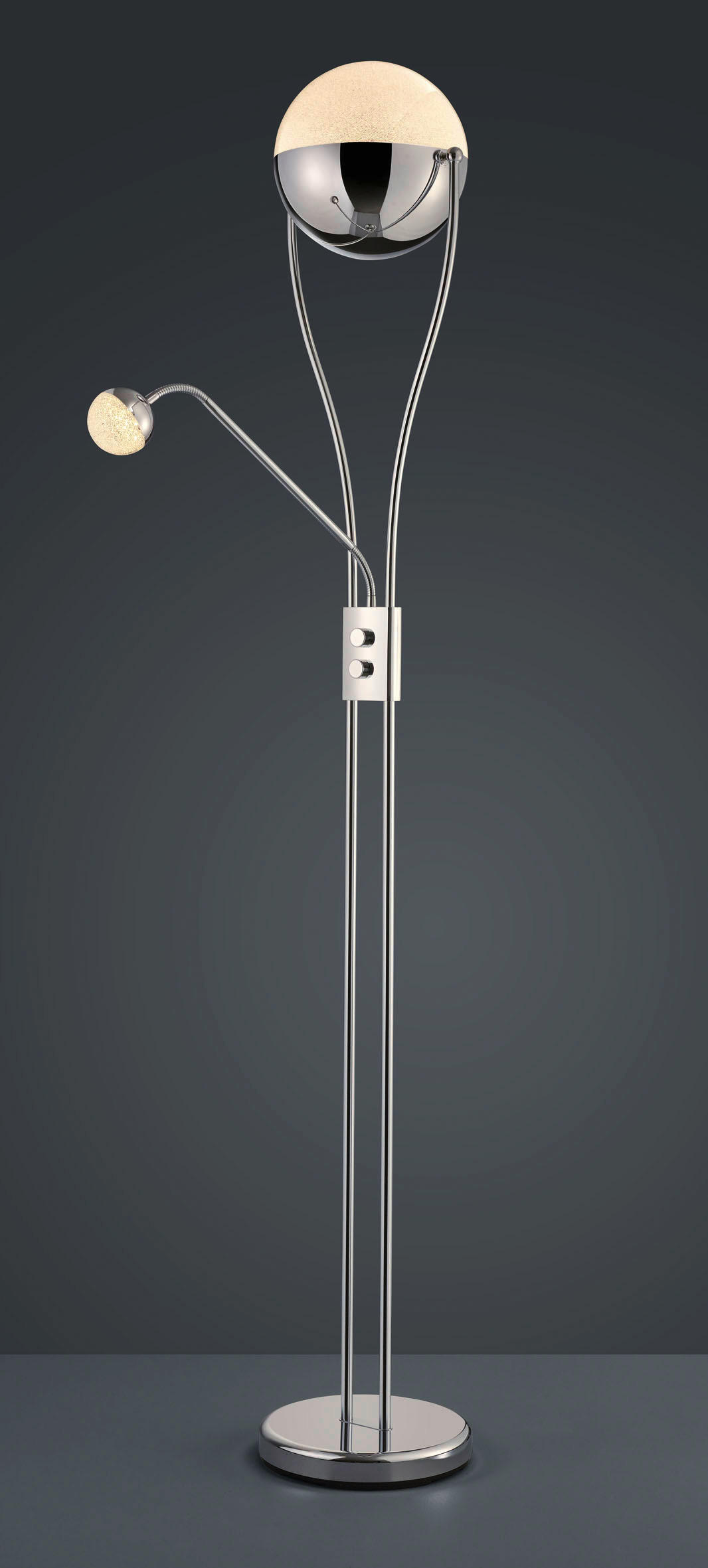 TRIO Deckenfluter 478310206 Chrom transparent Metall Acryl B/H/L: ca. 30x180x52 cm 2 Brennstellen LED-Deckenfluter_Chris - Chrom/transparent (52,00/30,00/180,00cm)