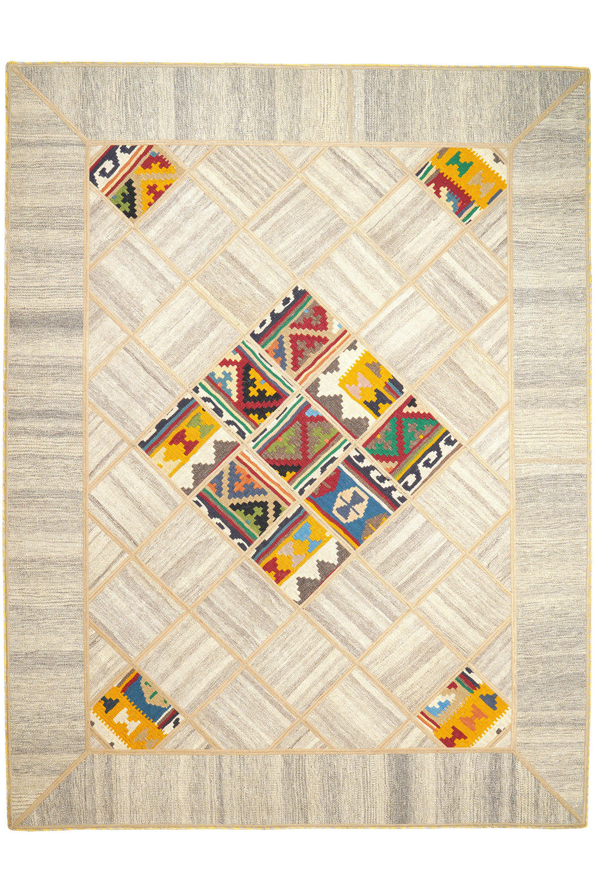 PersaTepp Teppich Kelim Tekkehdouz beige B/H/L: ca. 150x1x200 cm Kelim Tekkehdouz - beige (200,00/150,00/1,00cm) - PersaTepp