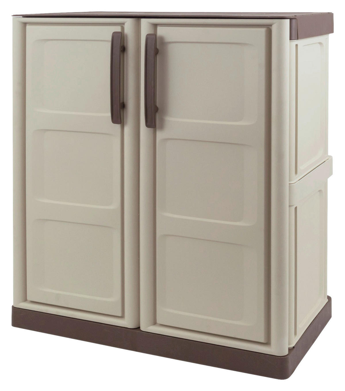 ArtPlast Kunststoffschrank Steel niedrig beige Kunststoff B/H/T: ca. 70x85,5x39 cm Steel niedrig - beige/taupe (70,00/85,50/39,00cm) - ArtPlast
