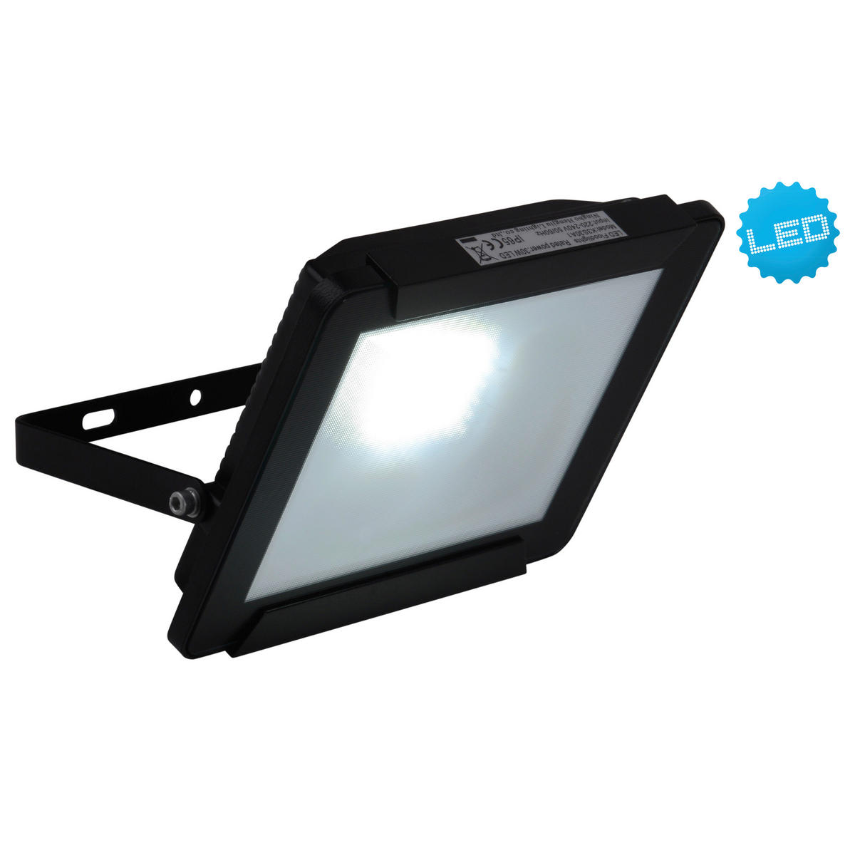 LED-Außenleuchte 5235822 schwarz B/H/T: ca. 6x22x18,5 cm LED-Außenleuchte "Strahler" 30W - schwarz (6,00/22,00/18,50cm) - Näve Leuchten