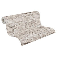 A.S.Creation Vliestapete grau weiß B/H/D: ca. 53x1005x8,6 cm Vliestapete - weiß/grau (8,60/1005,00cm) - A.S.Creation