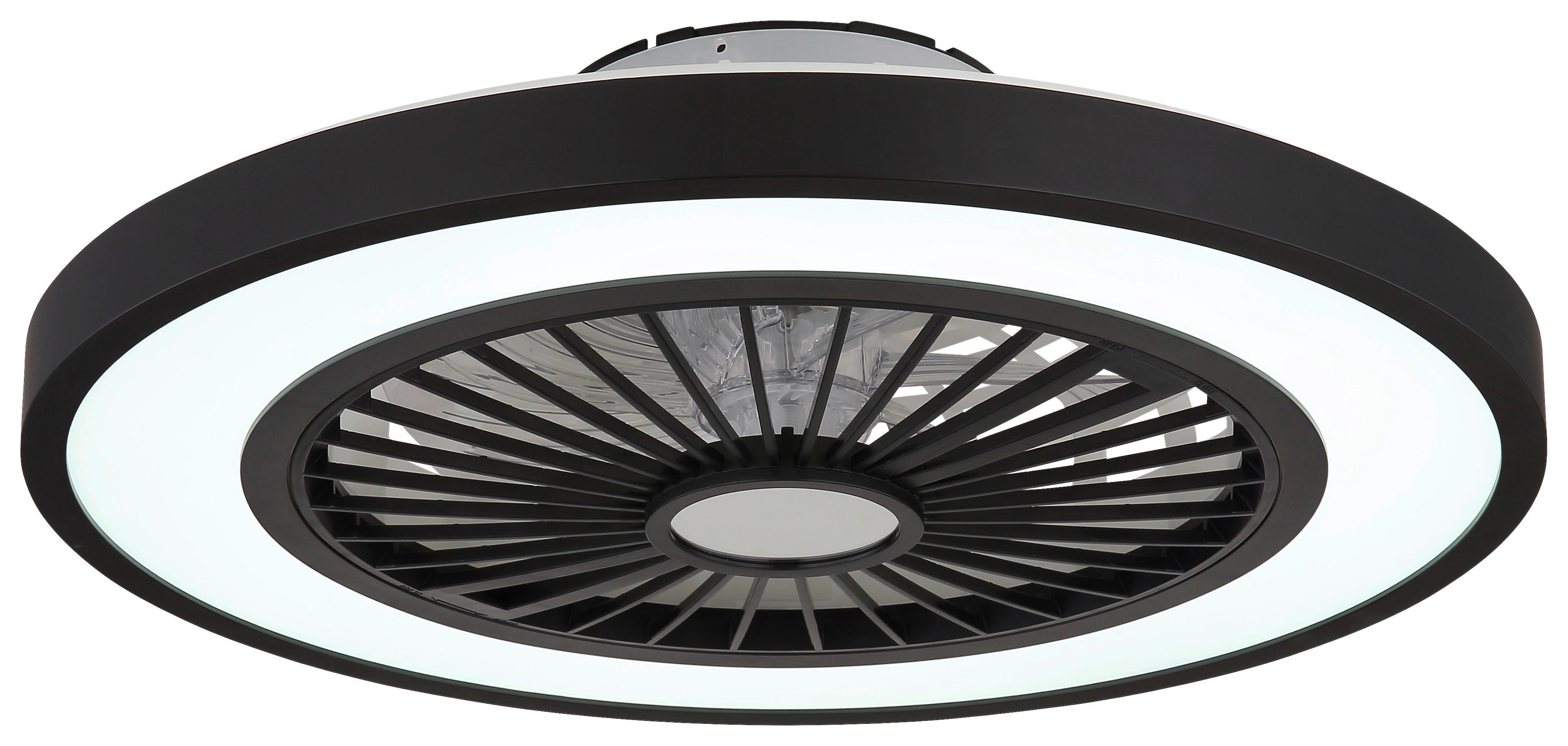 GLOBO Deckenventilator mattschwarz Opal H/D: ca. 15,9x54 cm max. 45 W BLIZZAK - Opal/mattschwarz (54,00/15,90cm) - GLOBO