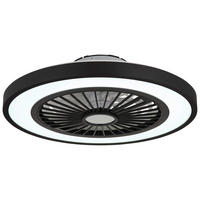GLOBO Deckenventilator mattschwarz Opal H/D: ca. 15,9x54 cm max. 45 W BLIZZAK - Opal/mattschwarz (54,00/15,90cm) - GLOBO