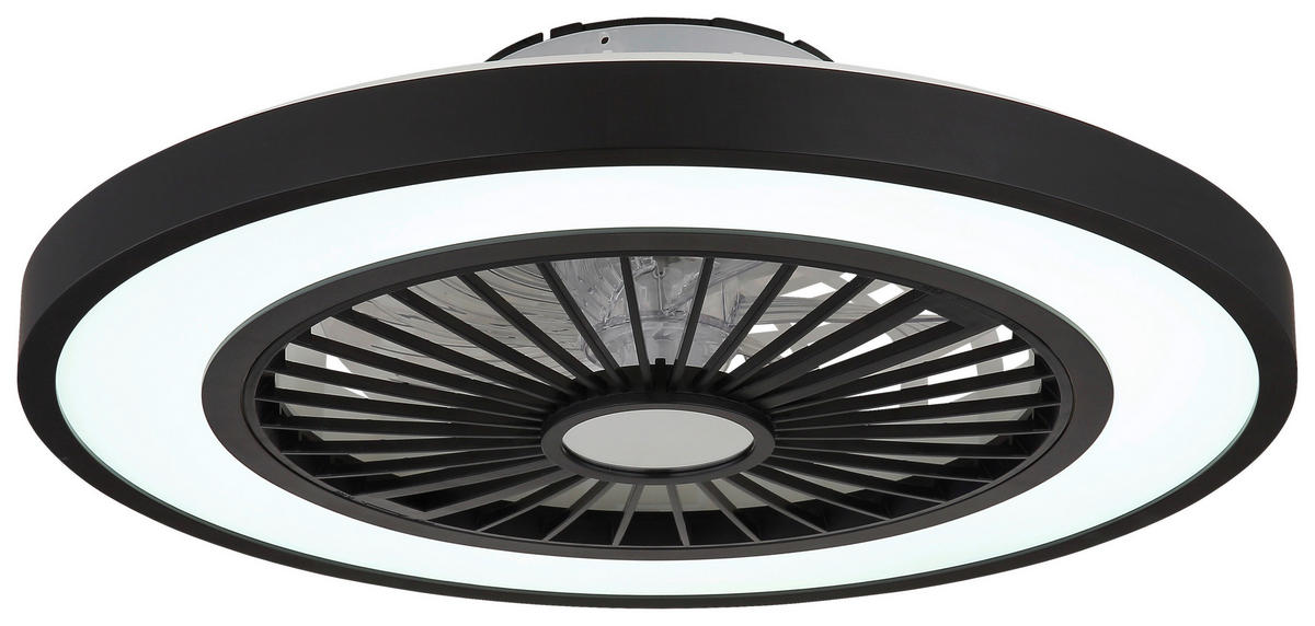 GLOBO Deckenventilator mattschwarz Opal H/D: ca. 15,9x54 cm max. 45 W BLIZZAK - Opal/mattschwarz (54,00/15,90cm) - GLOBO