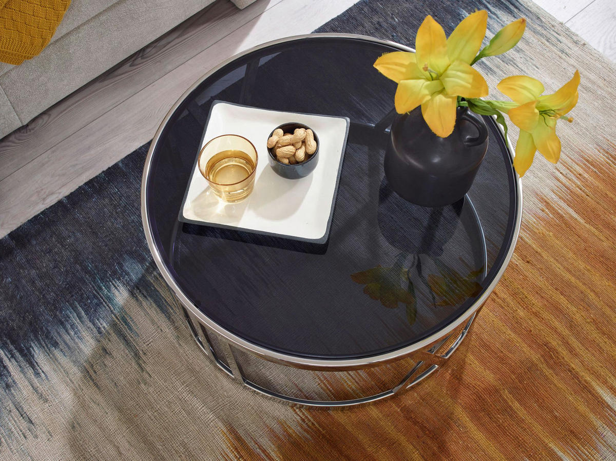 Couchtisch silber B/H/T: ca. 60x30x60 cm Couchtisch - silber (60,00/30,00/60,00cm) - Wohnling