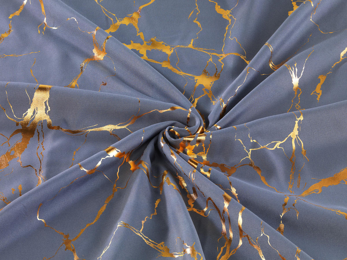 Microfaser Bettwäsche Bettwäsche_Micro_Metallic-Druck - gold/taubengrau (135,00/200,00cm)
