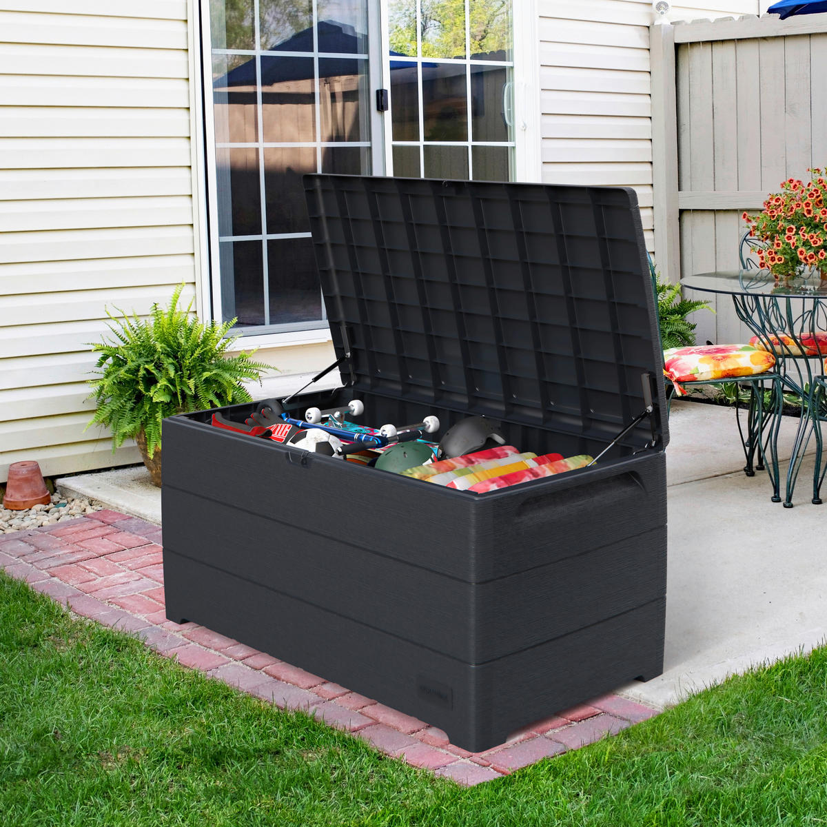 VCM Aufbewahrungsbox Durabox grau Kunststoff B/H/L: ca. 130x110x474 cm Durabox - grau (474,00/130,00/110,00cm) - VCM