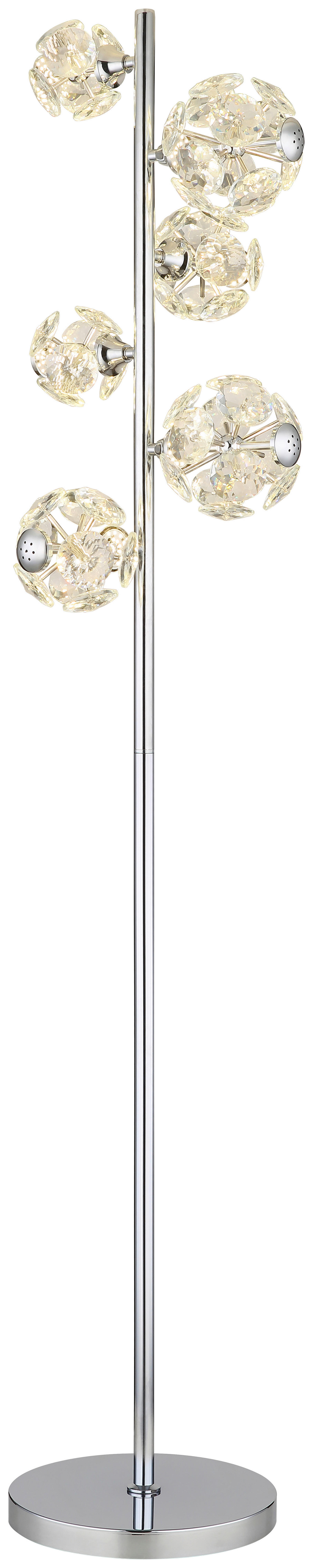 GLOBO Stehleuchte VIRINA - klar/Chrom (38,00/28,00/155,00cm) - GLOBO