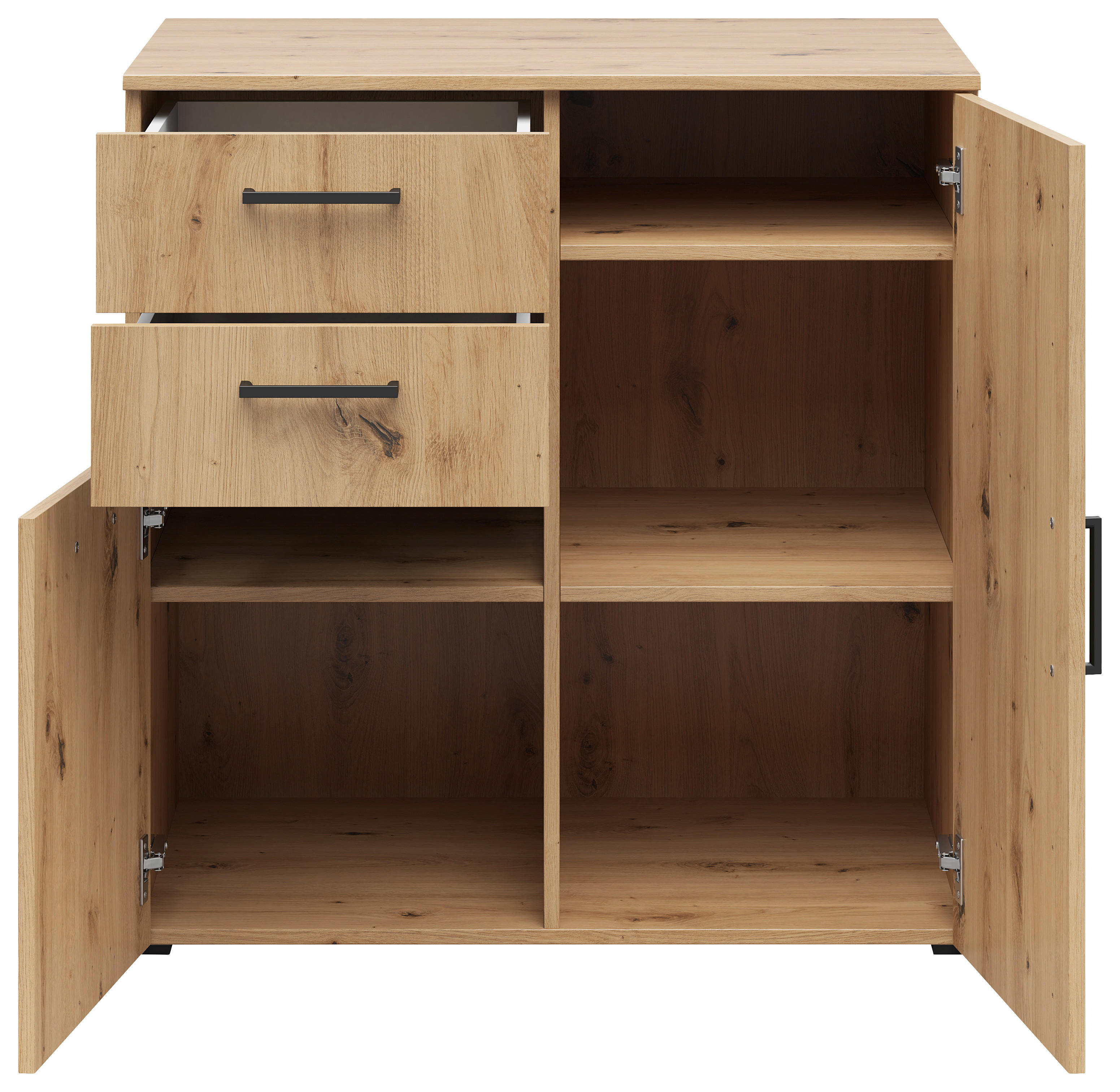 Kommode Multi-Stauraum Typ 27 Eiche Artisan Nachbildung B/H/T: ca. 80x83x52 cm Multi-Stauraum Typ 27 - Eiche (80,00/83,00/52,00cm)