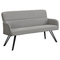 Sitzbank TINO schwarz grau Metall Microfaser B/H/T: ca. 140x94x67 cm TINO - schwarz/grau (140,00/94,00/67,00cm) - byLIVING