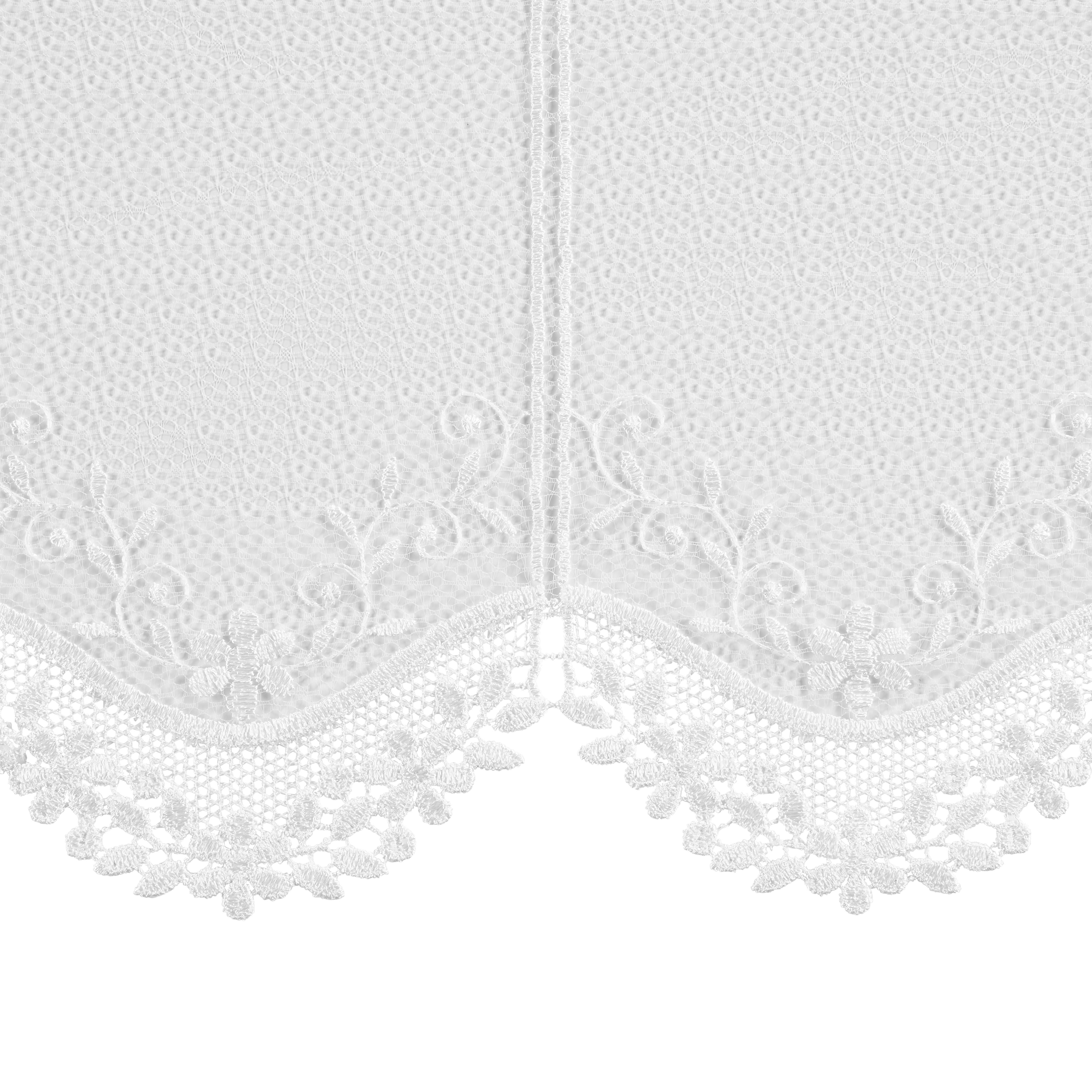 Scheibengardinen-Meterware Alaca weiß H: ca. 60 cm Alaca - weiß (60,00cm)