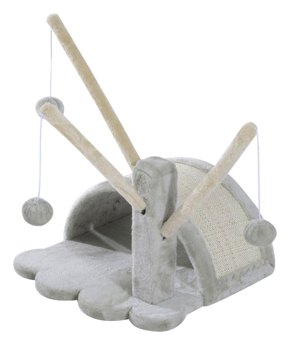 PawHut Spielbaum grau Spanplatte B/H/L: ca. 38x40x38 cm Spielbaum - grau (38,00/38,00/40,00cm) - PawHut