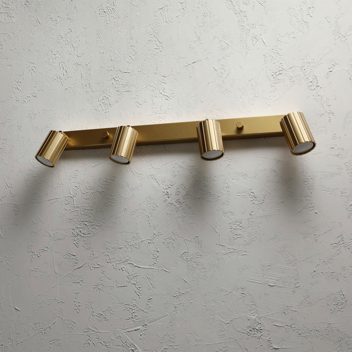 Lamkur Strahler gold Stahl B/H/L: ca. 6,5x16,5x81 cm 4 Brennstellen Prisma - gold (81,00/6,50/16,50cm) - Lamkur