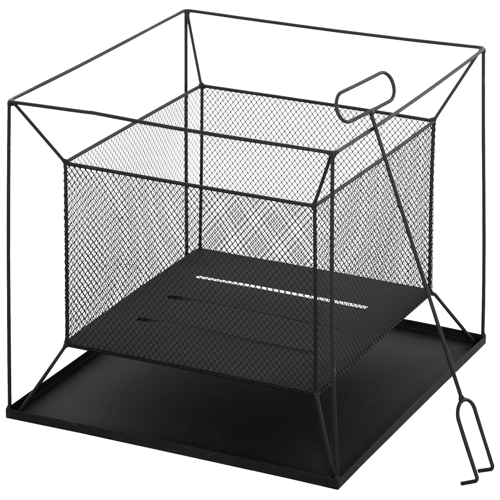 Outsunny Feuerschale schwarz Metall B/H/L: ca. 45x43x45 cm Feuerschale - schwarz (45,00/45,00/43,00cm) - Outsunny