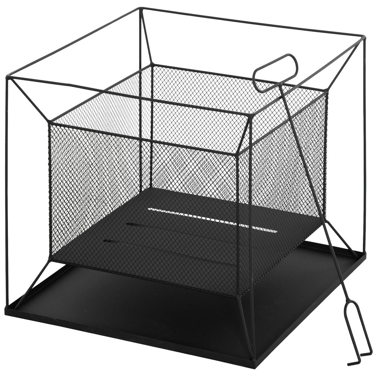 Outsunny Feuerschale schwarz Metall B/H/L: ca. 45x43x45 cm Feuerschale - schwarz (45,00/45,00/43,00cm) - Outsunny