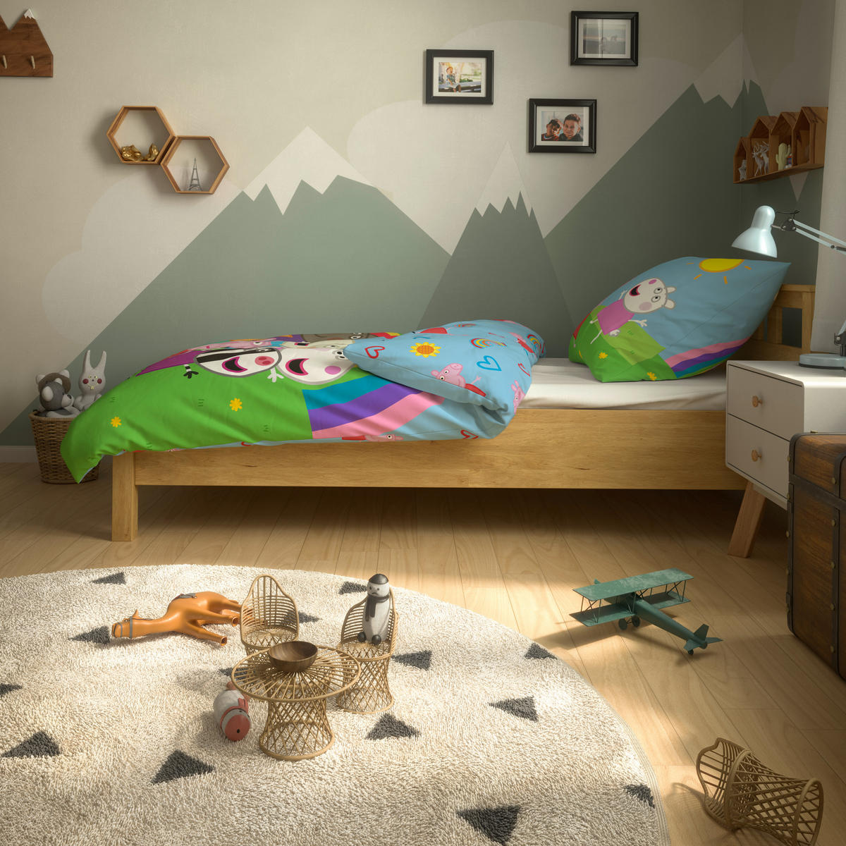 Microfaser Bettwäsche Bettwäsche_Microfaser_Peppa_Pig_2 - bunt (135,00/200,00cm) - Peppa Pig