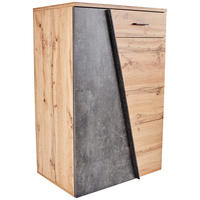 Kommode Venedig Eiche Wotan Nachbildung Beton dunkel Optik B/H/T: ca. 80x112x40 cm Venedig - Eiche (80,00/112,00/40,00cm)
