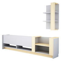 Wohnwand Kazablanka weiß Safir B/H/T: ca. 182x45x30 cm Kazablanka - weiß/Safir (182,00/45,00/30,00cm) - moebel17