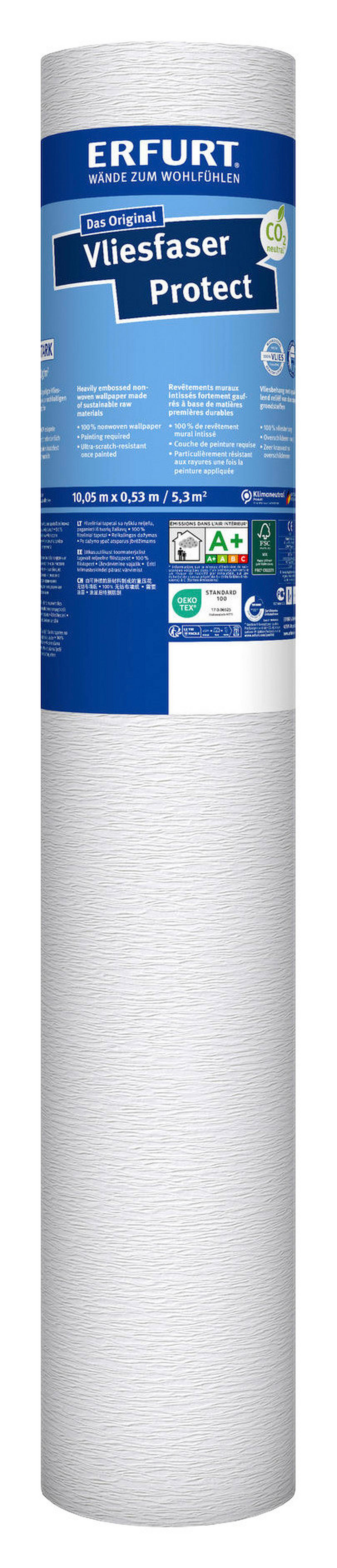 Erfurt Vliestapete Protect Protect weiß B/L: ca. 53x1005 cm Protect - weiß (53,00/1005,00cm) - Erfurt