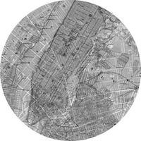 Komar Fototapete Map D: ca. 125 cm Map - (125,00cm) - Komar