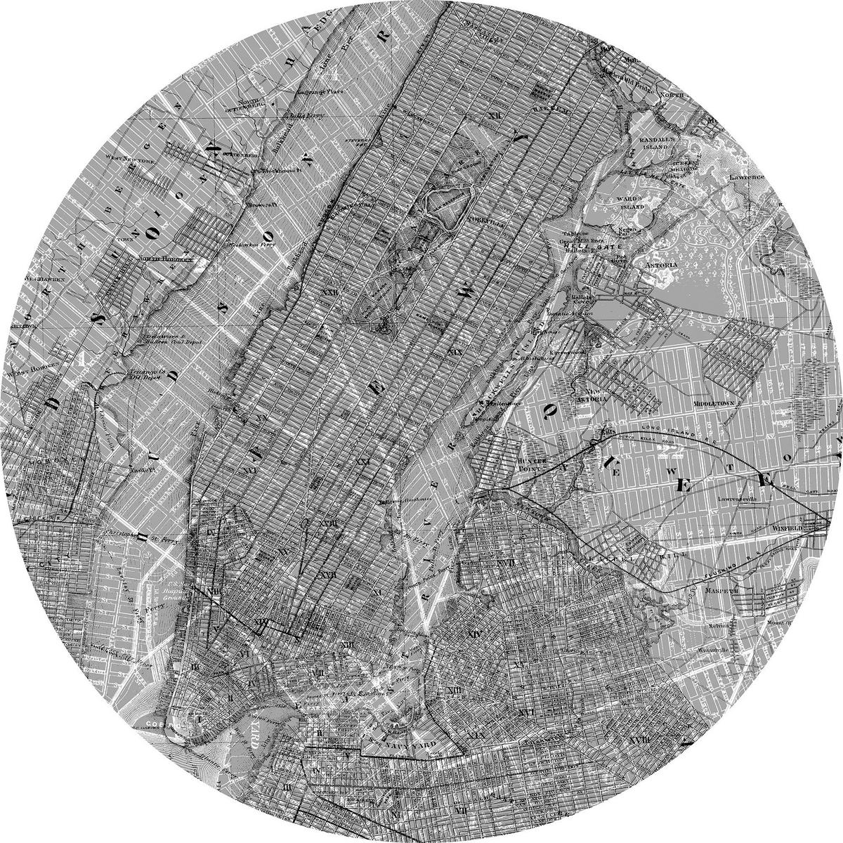 Komar Fototapete Map D: ca. 125 cm Map - (125,00cm) - Komar