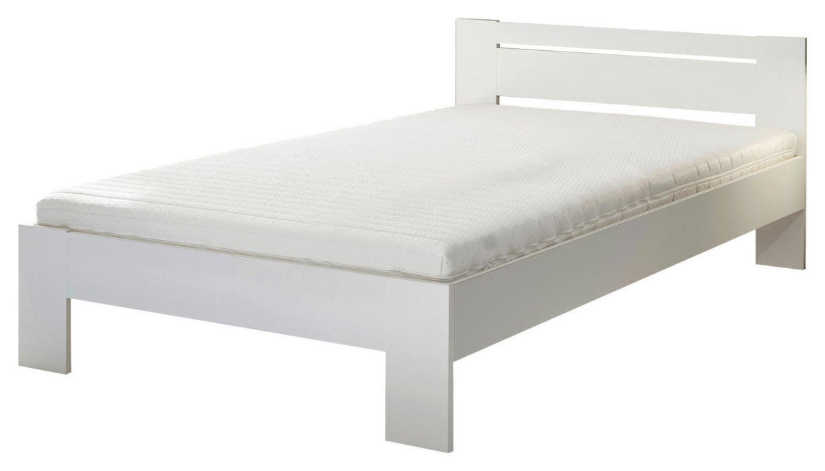 Futonbett Cannes weiß Liegefläche B/L: ca. 120x200 cm Cannes - weiß (125,00/71,00/204,00cm)