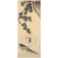 Komar Fototapete Koi B/L: ca. 100x250 cm Koi - (100,00/250,00cm) - Komar