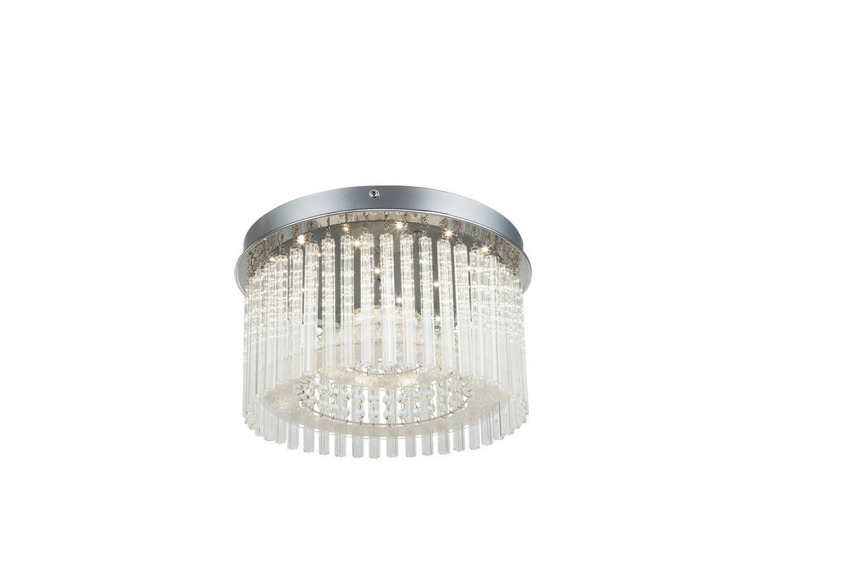GLOBO LED-Deckenleuchte klar Chrom Glas Metall H/D: ca. 21,5x37 cm JOYCE - klar/Chrom (37,00/21,50cm) - GLOBO
