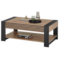 Couchtisch Felipe Eiche Artisan Nachbildung B/H/T: ca. 107x42x60 cm Felipe - Eiche/schwarz (107,00/42,00/60,00cm)