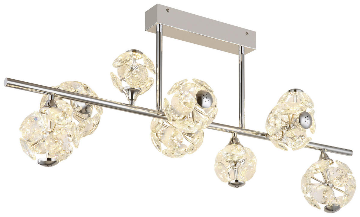 GLOBO Deckenleuchte Chrom klar Metall B/H/T/L: ca. 34,5x45x101x101 cm 1 Brennstellen VIRINA - klar/Chrom (101,00/34,50/45,00cm) - GLOBO