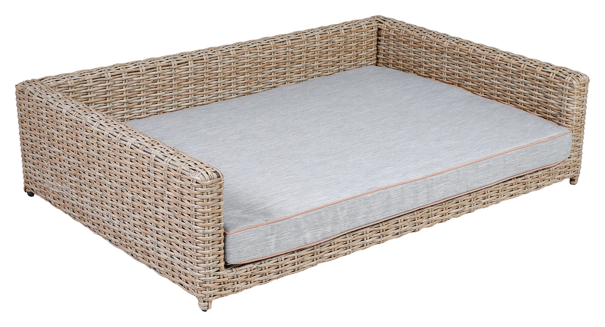 Greemotion Haustiersofa XL beige Polyrattangeflecht B/H/T: ca. 120x30x80 cm XL - beige/hellgrau (120,00/30,00/80,00cm)