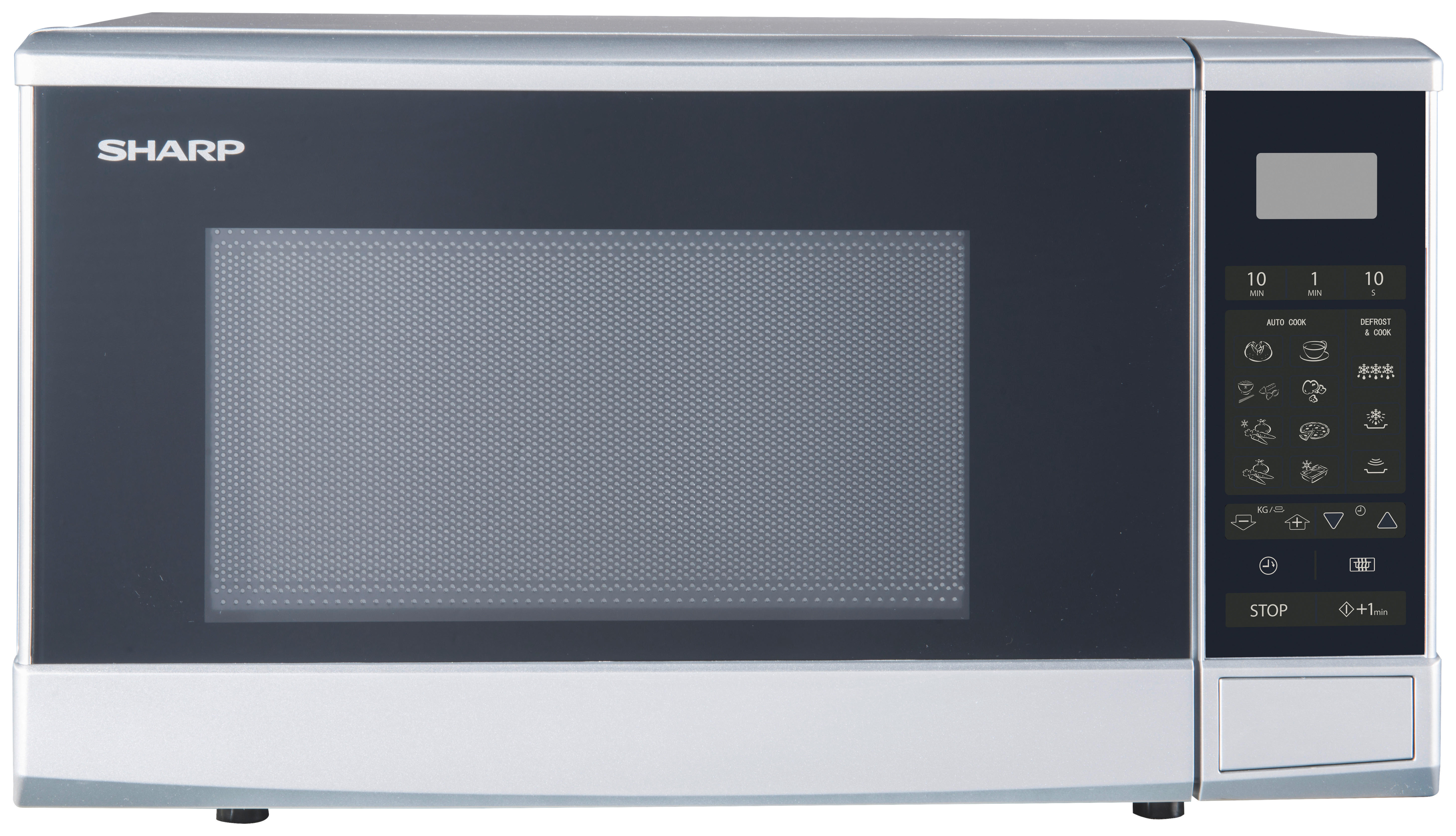 Sharp Mikrowelle R270S silber Metall B/H/T: ca. 45,2x26x36,2 cm ca. 20 l Mikrowelle_R270S_Sharp - silber (45,20/26,00/36,20cm) - Sharp