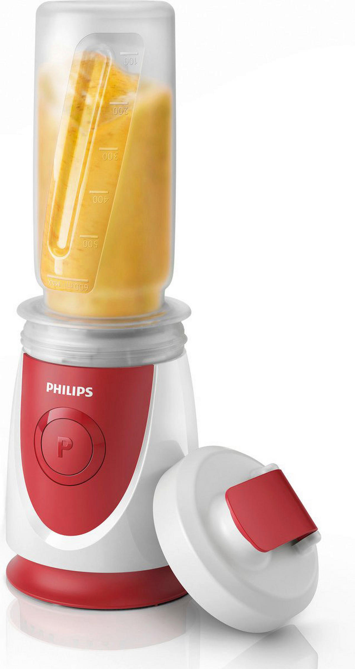 Blender rot Edelstahl B/H/L: ca. 13x23x24 cm Mini-Blender_Philips 1l - rot (24,00/13,00/23,00cm)