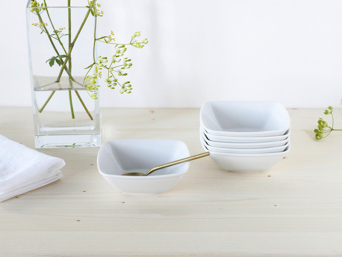 CreaTable Müslischalen Victoria weiß Porzellan Victoria - weiß - CreaTable