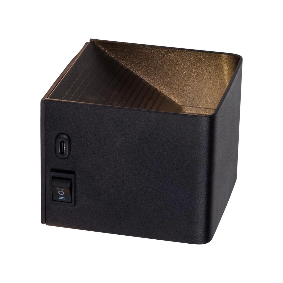 Näve Leuchten LED-Wandleuchte schwarz Metall B/H/T: ca. 10x8x10 cm CUBE - schwarz (10,00/8,00/10,00cm) - Näve Leuchten