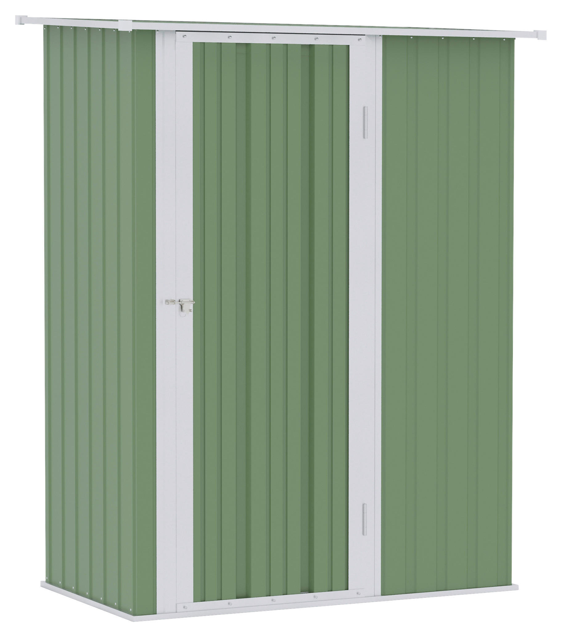 Outsunny Gartenhaus grün B/H/L: ca. 84x189x142 cm Gartenhaus mit Pultdach - grün (142,00/84,00/189,00cm) - Outsunny
