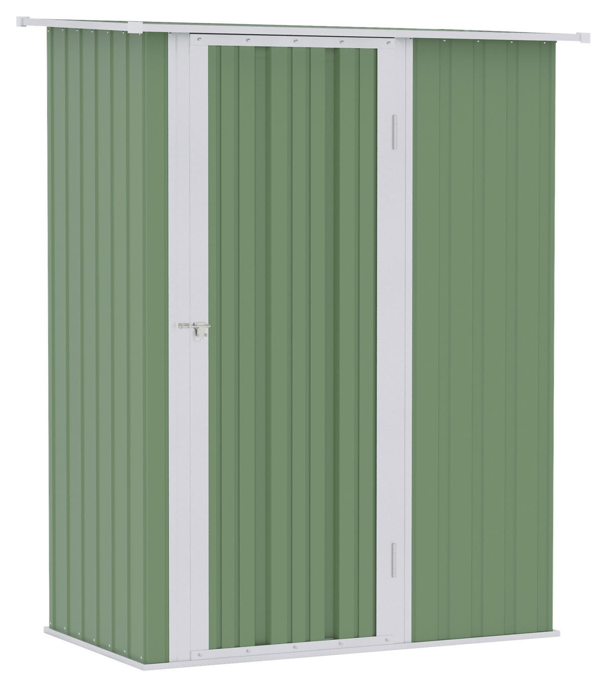 Outsunny Gartenhaus grün B/H/L: ca. 84x189x142 cm Gartenhaus mit Pultdach - grün (142,00/84,00/189,00cm) - Outsunny