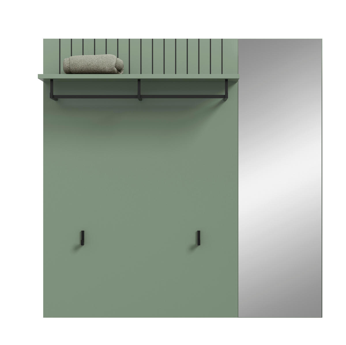 Garderobenpaneel STATION grün B/H/T: ca. 106x106x27 cm STATION - grün (106,00/106,00/27,00cm) - xonox.home