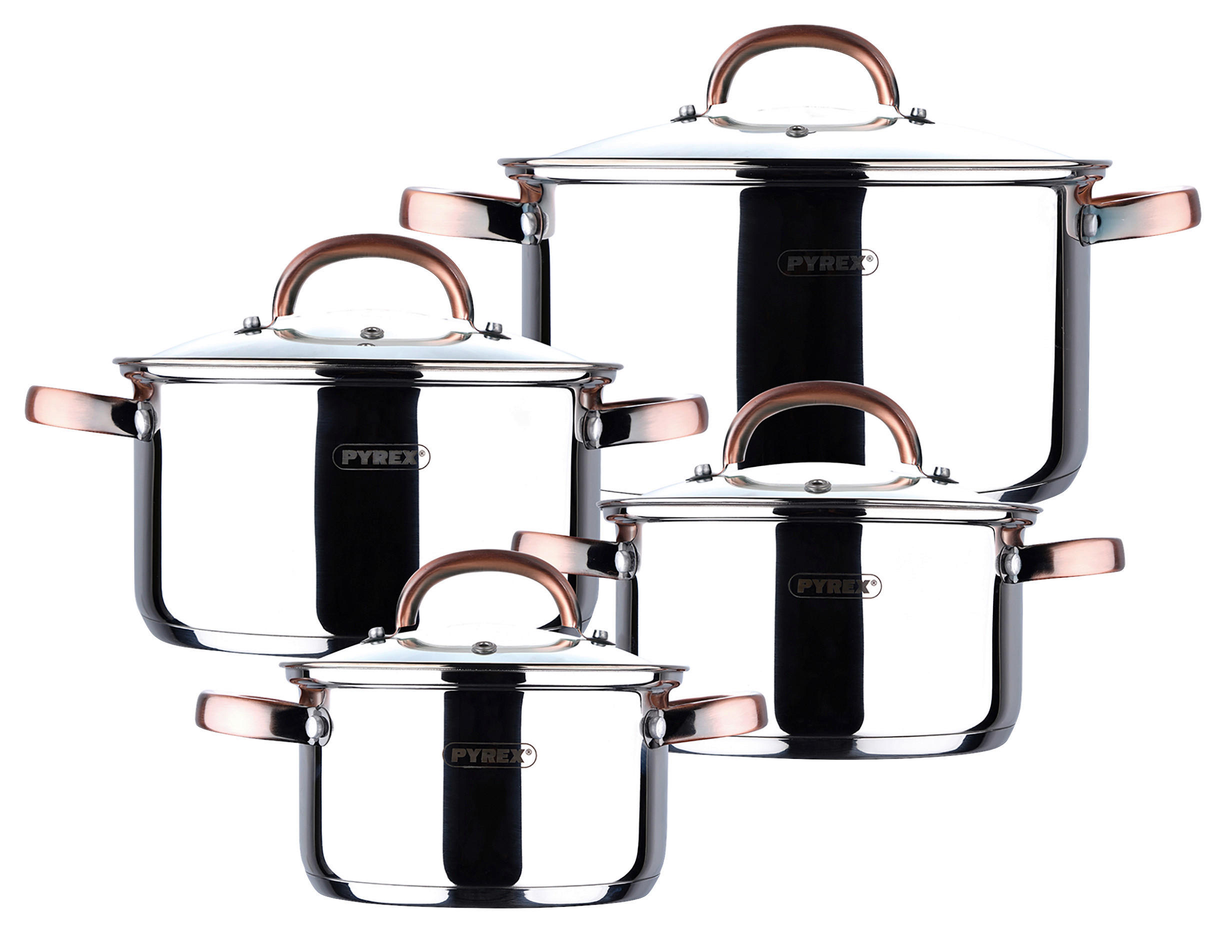 PYREX Topfset Copper special Kupfer Edelstahl 4 tlg. günstig online kaufen