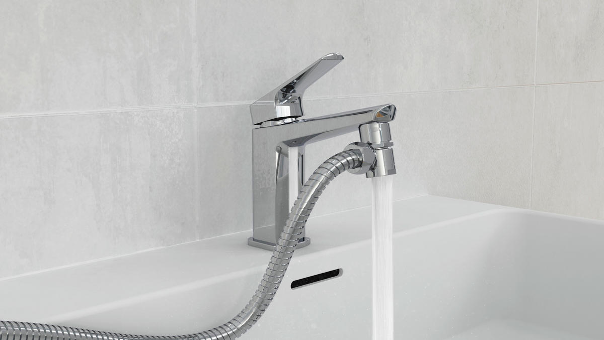 Waschbeckenbrause-Set Chrom B/H/L: ca. 3,3x18x150 cm Waschbeckenbrauseset - Chrom (150,00/3,30/18,00cm) - Eisl