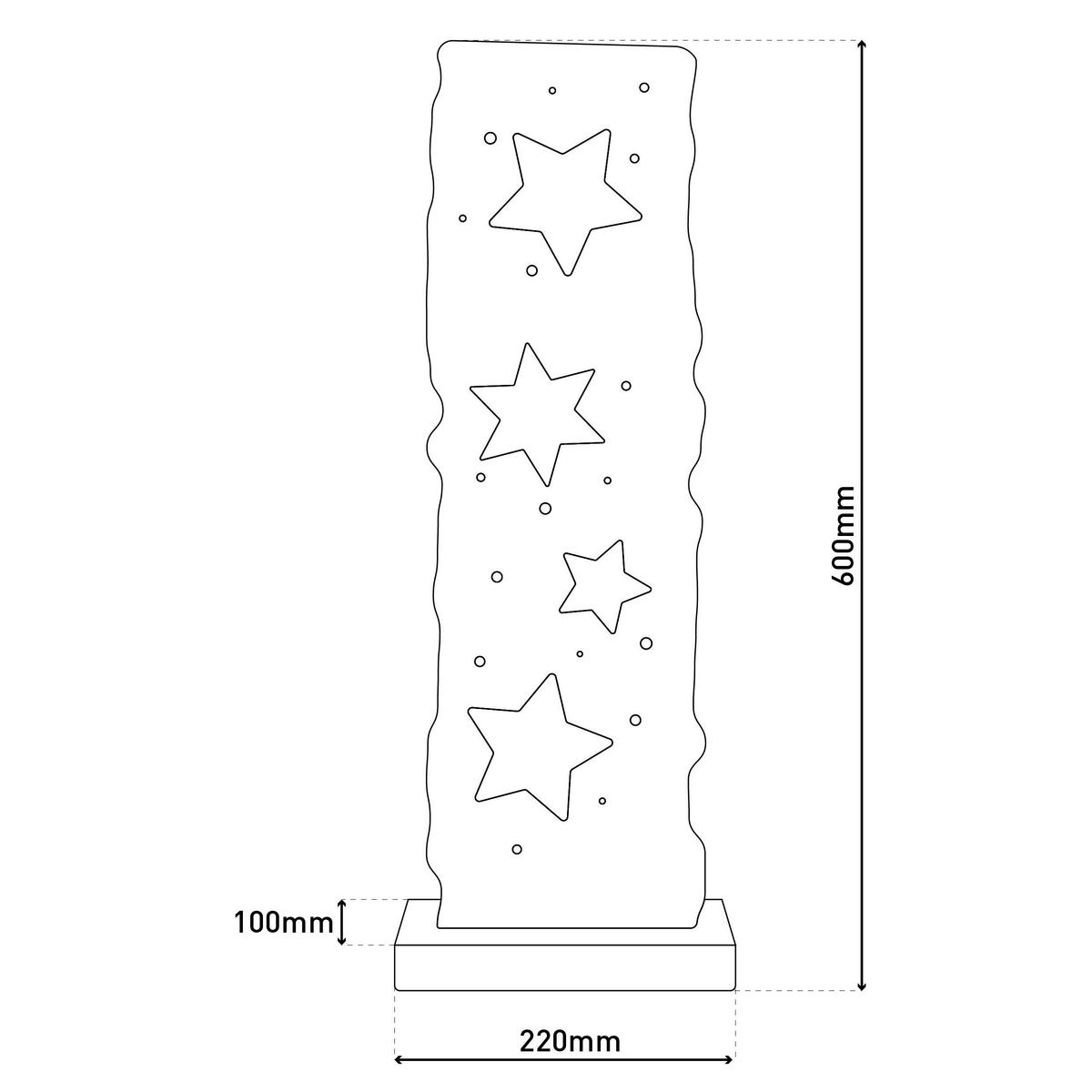 Näve Leuchten LED-Dekoartikel LED-Holz-Weihnachtsleuchte STERNE - natur (11,00/60,00/21,50cm) - Näve Leuchten