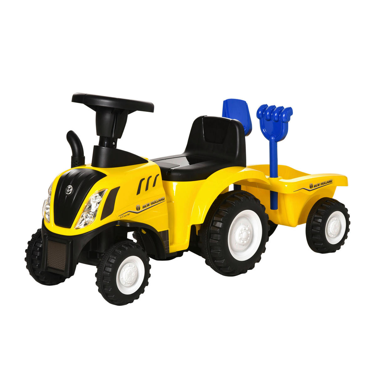 HOMCOM Rutschauto Tettraktor gelb B/H/L: ca. 29x91x44 cm Kinderfahrzeug - gelb (44,00/29,00/91,00cm) - HOMCOM