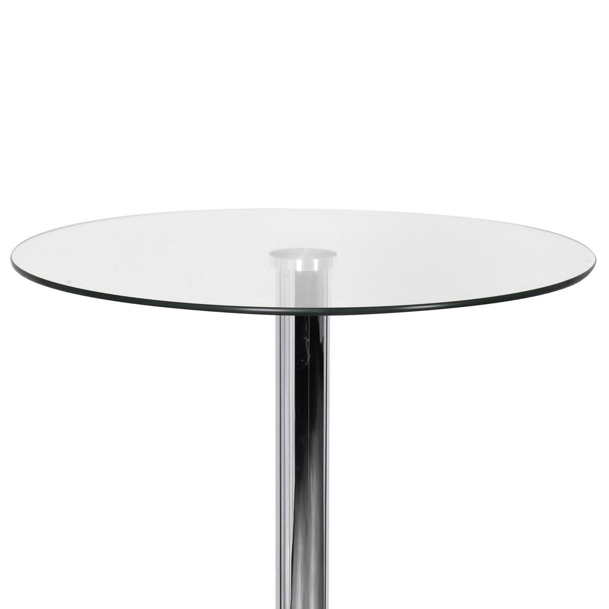 Tisch glasklar Glas B/H/T: ca. 60x105x60 cm Stehtisch - glasklar (60,00/105,00/60,00cm) - Amstyle