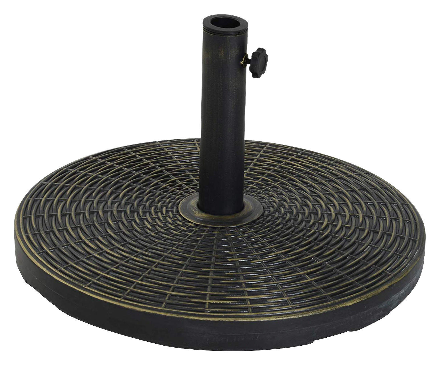 Outsunny Sonnenschirmständer schwarz Kunststoff B/H/L/D: ca. 53x40x53x53 cm Sonnenschirmständer - schwarz/bronze (53,00/53,00/40,00cm) - Outsunny
