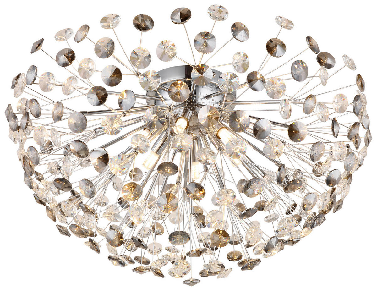 GLOBO LED-Deckenleuchte gold klar Metall H/D: ca. 25x45 cm 4 Brennstellen KATRINA - gold/klar (45,00/25,00cm) - GLOBO