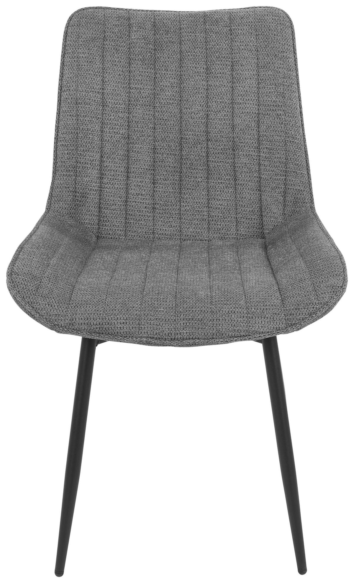 Stuhl Newport, 4er-Set grau Microfaser B/H/T: ca. 54x85x63 cm Newport, 4er-Set - grau (54,00/85,00/63,00cm) - Hela