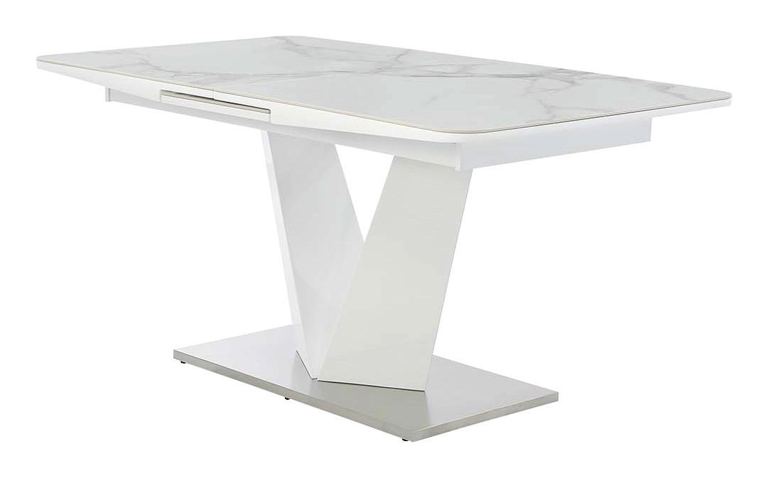 Esstisch  weiß B/H/T: ca. 160x76x90 cm Langeoog_Esstisch_6003494 - weiß/Edelstahl (160,00/76,00/90,00cm)